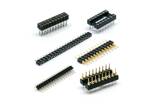 SCONDAR Precision Pin Header Female Machined Round Pin Male 2.54 2.54mm PCB Connector 2 24 Pin Board to Board Conector