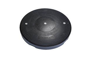 EN124 Custom OEM 790mm Gas Station Manhole Cover D400 C250 Load SMC Waterproof Double EPDM Rubber Sealing Anti-slip Design