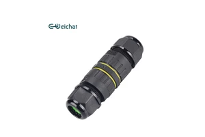 2Pin 3Pin Plastic Straight Screw Type Outdoor IP68 Waterproof Power Electrical Wire LED Cable Connector