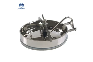 Aohoy Ss Bulk Order Wholesale OEM 304 316 Sanitary Stainless Steel tank Inwards Opening Elliptical Oval Manway Manhole Cover