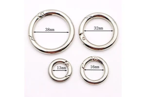 High Quality Spring O Ring Factory Multi Size Zinc Alloy Trigger Split Ring for Bag Strap Pet Collar, Keychain DIY Accessories