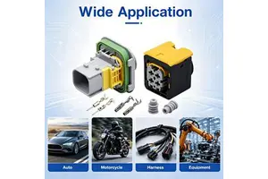 2-1703808-1/2-1418390-1 Haidie 4 Pin Nitrox Oxygen Sensor Waterproof Plug Auto Wiring Harness Connector Socket