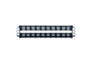 China Factory Fixed Terminal Blocks High Volume Barrier Dual Row Screw Terminal Block 600V 20A