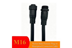 JOYL M16 Gravel Resistant Sealed Copper Gold Plating Male Female Socket Cable Connector For Power RF Tunnel Construction