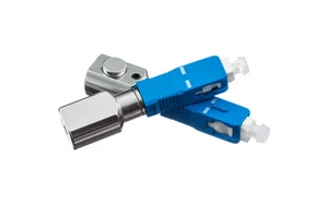 FTTH Quick Connector Fiber Optic Cable Components SC Round Bare Fiber Adapter Metal SC Bare Fiber Adapter