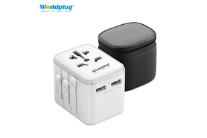 Worldplug Dual 10A Fuses AC Socket Worldwide Travel Adaptor International Universal Plug Adapter With USB