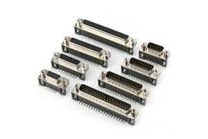 DR Series VGA Connector Right Angle Slim Male/Female Threaded Clinch Nut 9/15/25/37 Pin D-Sub Socket for PCB Application