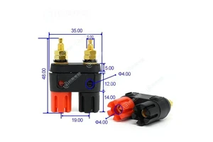 High Quality 4mm Double Screw Type Gold Plated Banana Plug Jack Socket Binding Post for Speaker Amplifier Banana Tip Connectors