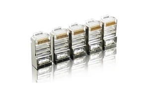 8p8c RJ45 Connector Brass Modular Plug UTP Conector Pass Through Ethernet CAT6 RJ45 CAT6 CAT 6 UTP