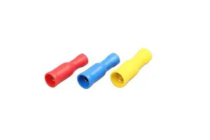 Bullet-Type Female Pre-Insulated Terminals - Pure Copper Core, Flame-Retardant Sheath, Quick-Disconnect, Secure Crimping