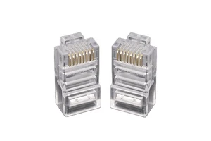 Hot Selling High Quality Gold Plated CAT5 UTP 8P8C RJ45 Connector Non-Shielded through Hole Modular Plug NEW Ethernet Connectors