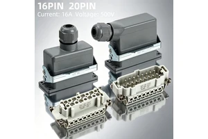 BYLJQ Wholesale Aluminum Alloy Rectangular Connector HE 18P 24P Heavy Duty Wiring Terminals Terminal Connector By Manufacturers