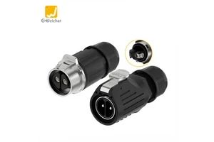 E-Weichat LP28 2 3 Pin High Current 50A 500V Male/Female Waterproof IP67 Power Aviation Plug Connector for Wire Connections