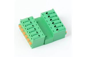 RS Plug-In Spring PCB Terminal Block Pluggable 5.08mm 2EDGKDP 2EDGKD Solderless Wire Connector PA66 Green 300V 8A