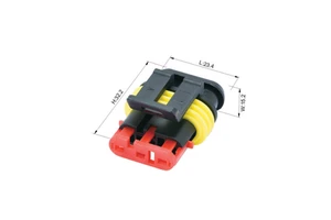 282105-1 AMP 3 Pin Male Female Waterproof Automotive Car Electrical Waterproof Connector WZHE