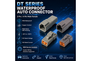 Waterproof Copper IP68 Rated 2-Pin 4-Pin DTP Series Deutsch Auto Connector Male/Female DTP04-2P DTP06-2S DTP04-4P DTP06-4S