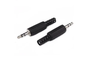 3.5MM Plastic Stereo Headphone Jack Plug Welding Line Microphone Audio Adapter Connector
