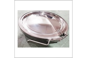 DN400 S316L Quick Release Clamped Round Non-Pressure Manhole Cover