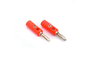 4mm Male Banana Plug Connector Jack Screw-type Banana Head Red Audio & Video Adapter
