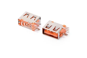 Right Angle Side Mount USB Female Connector 2.0 mm Pitch with or Without Flange Panel Mount PCB Socket