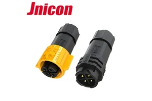 For Jnicon M19 15amp Yellow Lock Ring IP67 Waterproof Power 4pin Male Female Connector Made Of Copper And Nylon For Battery