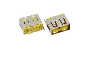 High Current 3A/5A USB Type-A Vertical PCB Mount Plug 5 Pin Female Socket SMT USB 2.0 Charging Port Connector