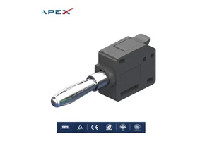 Quick Connect Banana Plug Direct Plug 32A Push-in Wiring Sensor Power Connector 0.5-4mm Brass Contact High Voltage PA6 Version
