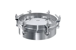 DONJOY SS304/SS316L Circular Manhole Cover Manways 200-600mm Sand-Blasting Polished Matte Surface for Food Fabrication Services