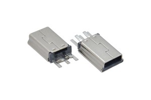 USB B 1.1 Mini 5P Male Socket Iron Shell Nickel Plated Micro Male Connector for Charging Cable Port Phone Accessories