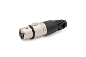 Xlr Connector Professional Nickel Plated 3P Audio Cable Mount Adapters Female 3 Pin Metal Terminals Connector