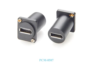 DP Panel Mount Feedthrough Connector 8k 60hz Displayport Panel Coupler in D Shell Compatible with Cliff Feedthrough XLR Plastic