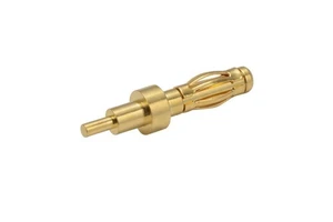 High Precision Gold Plating Electrical Male Pin Connector 2.5Mm 3.5Mm 4Mm Bullet Banana Plug Connector for Panel Mount