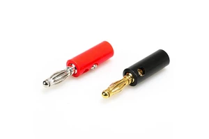 4mm Banana Plug Adapter Zinc Alloy Double-Hole Horizontal Multimeter Test Speaker Lantern Tip Connectors Banana Tip Connectors