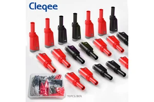 Cleqee P3005 High Quality Welding/Assembly 4mm Stacking Safety Banana Plug Welding-free Multimeter Connector