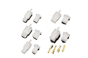2.8mm 2 3 4 6 9 Pin Car & Motorcycle Electrical Connectors Kit Copper Male Female Terminals & Wire Terminal Hooks ABS Housing