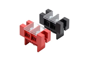 600V 100A Through-Type One-In and Two-Out Two-Way Terminal Block with Dust Cover Power Supply Fixed Connector