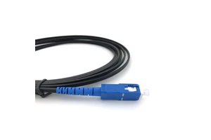 2 Ends Pre-Terminated Drop Cable 1C Black Singlemode Fiber Optical Jumper Custom Labeling Printing SC/UPC Connector FTTH