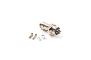 Diamond-Shape GX16 Aviation 8-Core Coaxial Connectors (RF) Silver Plated Thickened Housing Circular Connector