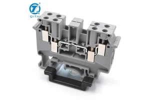 QITAI QUKJ-4/2x2 Din Rail QUATTRO 690V 32A 4mm2 4-Contacts Screw Terminal Strip Copper Contacts Wire Connector Terminal Blocks