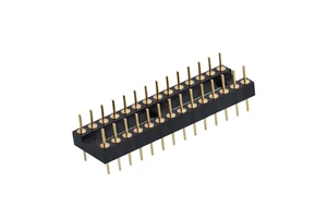 Hot-sale 2.54mm Round Pin IC Socket Connectors 28Pin Pin Header Straight Type DIP Male PCB Connector