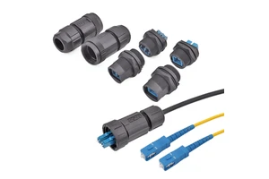 FDDI Threaded IP67 Waterproof FDDI Single Mode Double Core Front Mount Receptacle Connector Cable