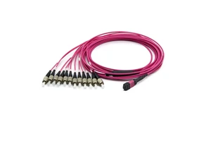 12 Fiber OM4 MTP MPO FC Fiber Optic Connector Optical Fiber Cable