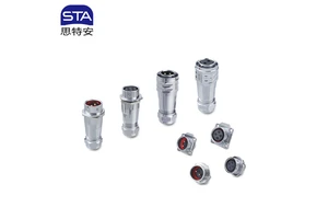 Industrial SF20 Push Pull Waterproof Connector 2 3 4 5 6 7 8 9 10 12 Pin Male Female Aviation Plug Square Flange Rear-Nut Socket