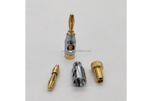 Banana Plug 24K Gold Plated Copper BFA 4mm Banana Connector Male Speaker Plug