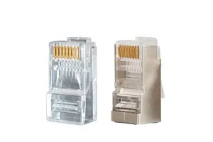 SURELINK RJ45 Ethernet Connector Plug Pass Through Network Modular Plug Cat6 Cat6a 8p8c RJ45 Connector Plug