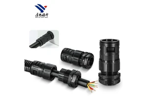 Dual Function Locking Quick Connector Connect Corrugated Tube And Cable Simultaneously