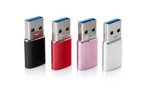 Aluminum USB 3.1male Double-Sided Built-in USB a to Type C Connector Adapter