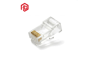 High Performance CAT5 UTP Modular Plug Ez Type Cat5e Cat6 8p8c Shielded Pass Through Ethernet Rj45 Cable Connector