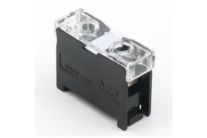 IN411BK Terminal Block Black 1P 60A 600V PC Material Wire Connector Terminal Block