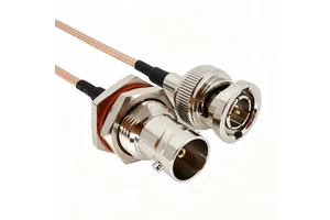 Factory BNC Female Jack Bulkhead Nut to SMA Male Right Angle RF Pigtail Cable 75ohm RG179 RF Coaxial Cable Assembly